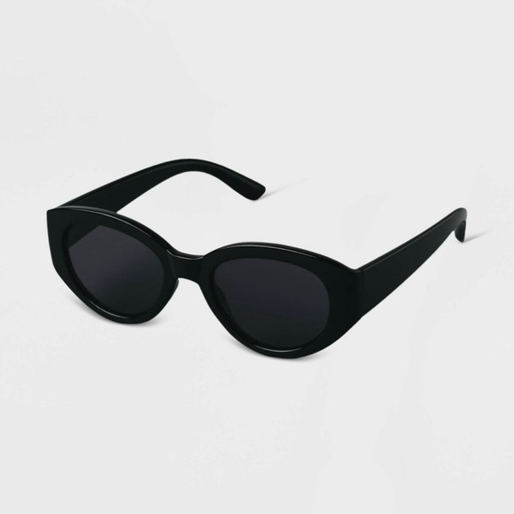 Women's Plastic Oval Sunglasses - A New Day™ Black - Picture 8 of 8